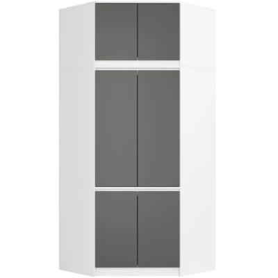 Sarokszekrény bővítmény LOTA 100 cm - fehér / szürke