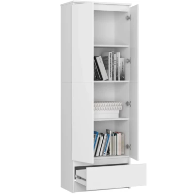 Kétajtós szekrény fiókkal 60 cm VALESTRA - fehér