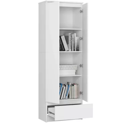 Kétajtós szekrény fiókkal 60 cm VALESTRA - fehér