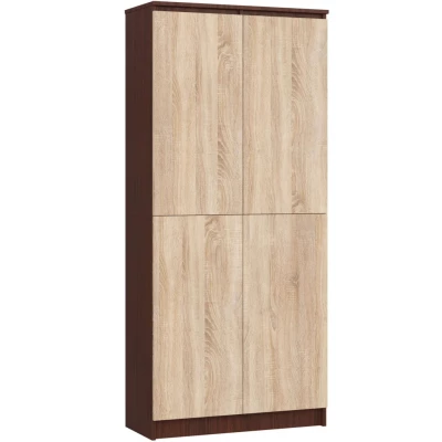 Polcos szekrény 80 cm VALESTRA - wenge / sonoma tölgy