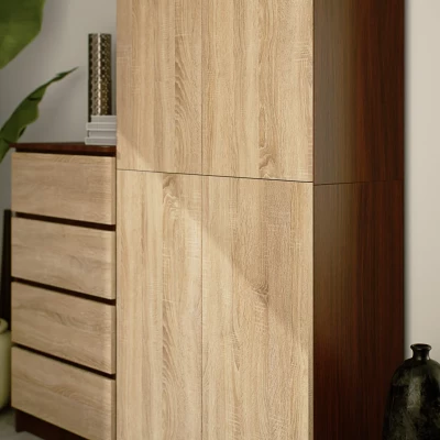 Polcos szekrény 80 cm VALESTRA - wenge / sonoma tölgy