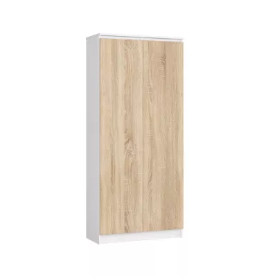 Polcos szekrény 80 cm VALESTRA - fehér / sonoma tölgy