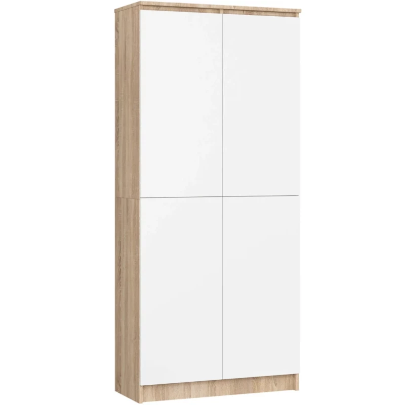 Polcos szekrény 80 cm VALESTRA - sonoma tölgy / fehér