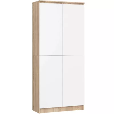 Polcos szekrény 80 cm VALESTRA - sonoma tölgy / fehér