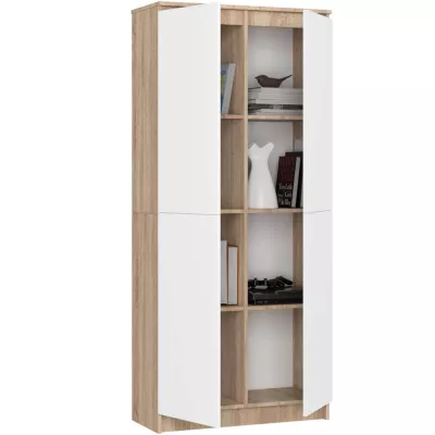 Polcos szekrény 80 cm VALESTRA - sonoma tölgy / fehér