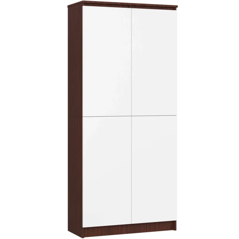 Polcos szekrény 80 cm VALESTRA - wenge / fehér