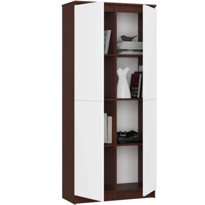 Polcos szekrény 80 cm VALESTRA - wenge / fehér