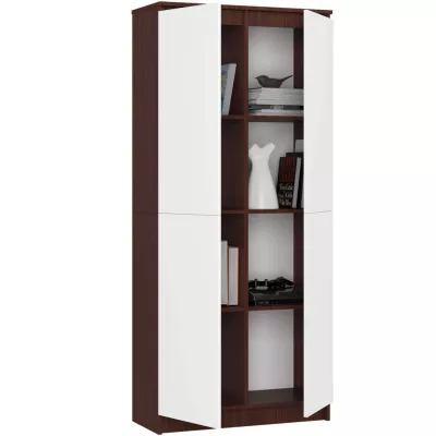 Polcos szekrény 80 cm VALESTRA - wenge / fehér