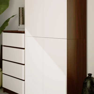 Polcos szekrény 80 cm VALESTRA - wenge / fehér
