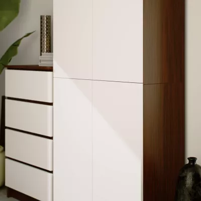 Polcos szekrény 80 cm VALESTRA - wenge / fehér