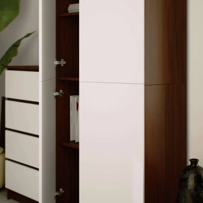 Polcos szekrény 80 cm VALESTRA - wenge / fehér