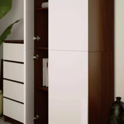 Polcos szekrény 80 cm VALESTRA - wenge / fehér