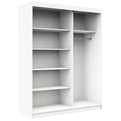 Tágas gardrób 150 cm VALESTRA - fehér / sonoma tölgy