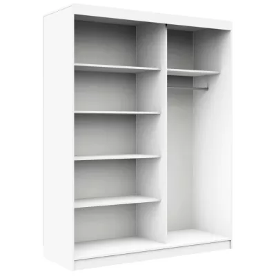 Tágas gardrób 150 cm VALESTRA - fehér / sonoma tölgy