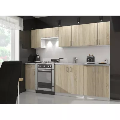 TRIVORA alsó mosdószekrény - szélesség 80 cm, fehér / sonoma tölgyfa