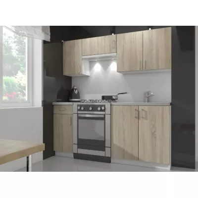 TRIVORA alsó konyhaszekrény - szélesség 50 cm, fehér / sonoma tölgy