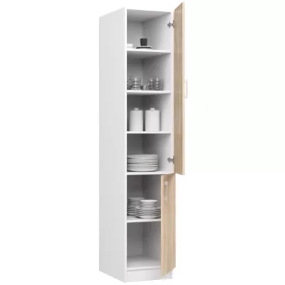 TRIVORA élelmiszerszekrény - szélesség 40 cm, fehér / sonoma tölgy