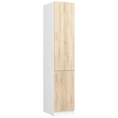 TRIVORA élelmiszerszekrény - szélesség 40 cm, fehér / sonoma tölgy