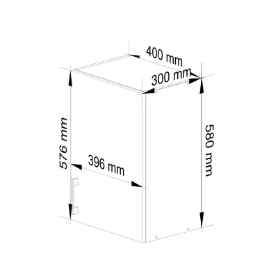 TRIVORA felső konyhaszekrény - szélesség 40 cm, fehér / sonoma tölgy