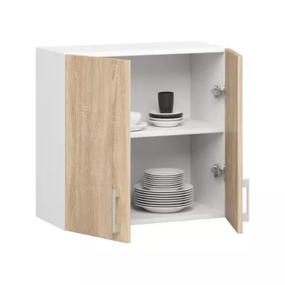 TRIVORA felső konyhaszekrény - szélesség 60 cm, fehér / sonoma tölgy