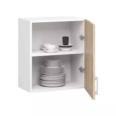 TRIVORA felső konyhaszekrény - szélesség 50 cm, fehér / sonoma tölgy