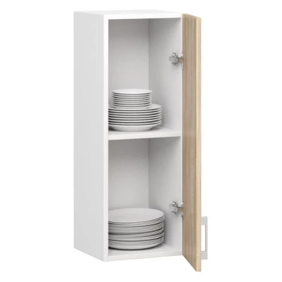 TRIVORA felső egyajtós szekrény - szélesség 30 cm, fehér / sonoma tölgy