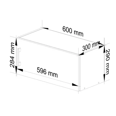 TRIVORA felső páraelszívó szekrény - szélesség 60 cm, fehér / sonoma tölgy