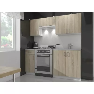 TRIVORA felső páraelszívó szekrény - szélesség 60 cm, fehér / sonoma tölgy
