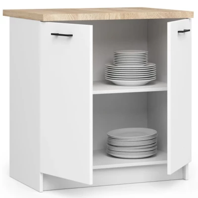 Alsó konyhaszekrény 80 cm VERMINA - fehér