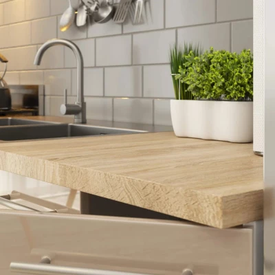 Alsó konyhaszekrény 80 cm VERMINA - fehér / cappuccino fényes felületű