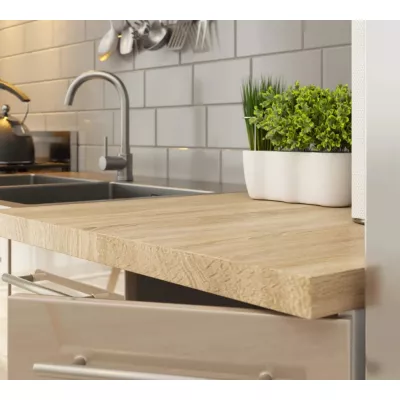 Alsó konyhaszekrény 80 cm VERMINA - fehér / cappuccino fényes felületű