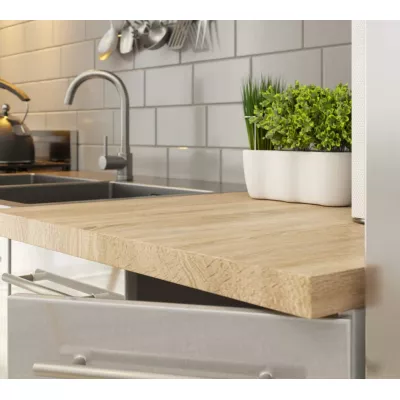 Alsó konyhaszekrény 80 cm VERMINA - fehér / fényes világosszürke