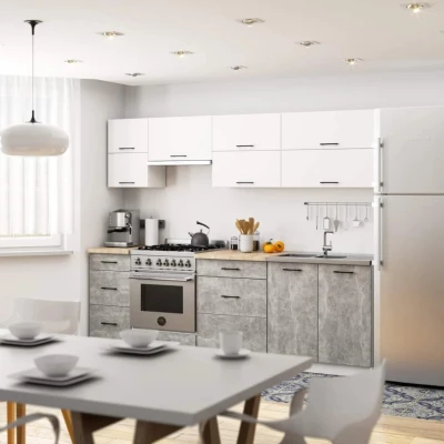 Alsó fiókos szekrény 40 cm VERMINA - fehér / beton