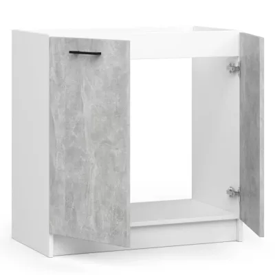 Mosdószekrény 80 cm VERMINA - fehér / beton