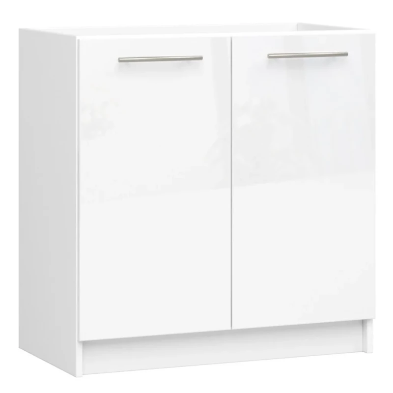 Mosdószekrény 80 cm VERMINA - fehér / fényes fehér