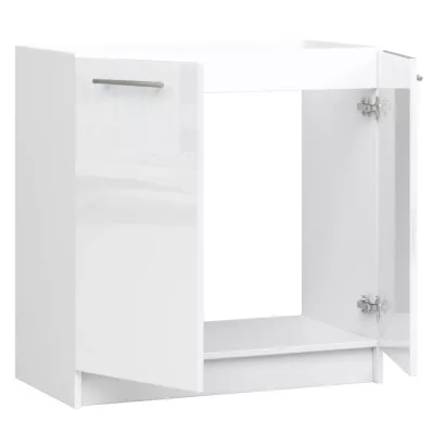 Mosdószekrény 80 cm VERMINA - fehér / fényes fehér