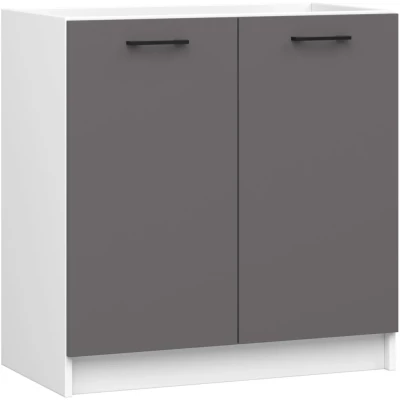 Mosdószekrény 80 cm VERMINA - fehér / szürke