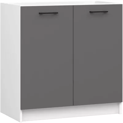 Mosdószekrény 80 cm VERMINA - fehér / szürke