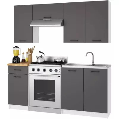 Mosdószekrény 80 cm VERMINA - fehér / szürke