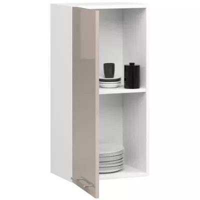 Felső konyhaszekrény 40 cm VERMINA - fehér / cappuccino fényes felülettel