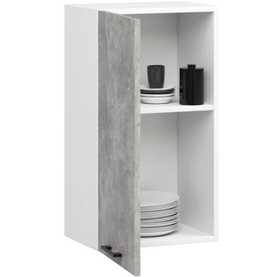 Felső konyhaszekrény 40 cm VERMINA - fehér / beton