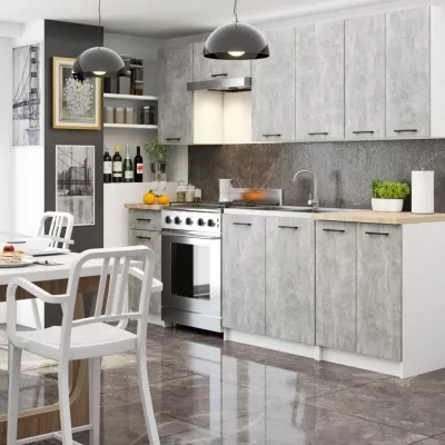 Felső konyhaszekrény 40 cm VERMINA - fehér / beton