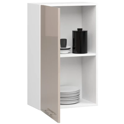 Felső konyhaszekrény 50 cm VERMINA - fehér / cappuccino fényes felülettel