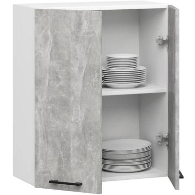 Felső konyhaszekrény 60 cm VERMINA - fehér / beton