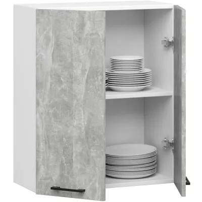 Felső konyhaszekrény 60 cm VERMINA - fehér / beton