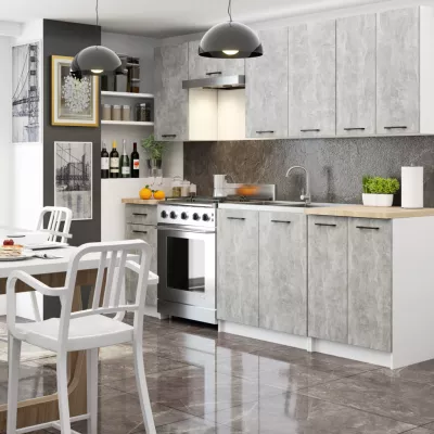 Felső konyhaszekrény 60 cm VERMINA - fehér / beton