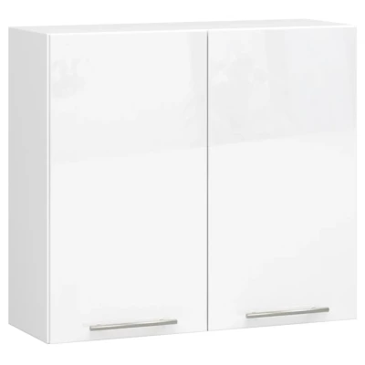 Felső konyhaszekrény 80 cm VERMINA - fehér / fényes fehér