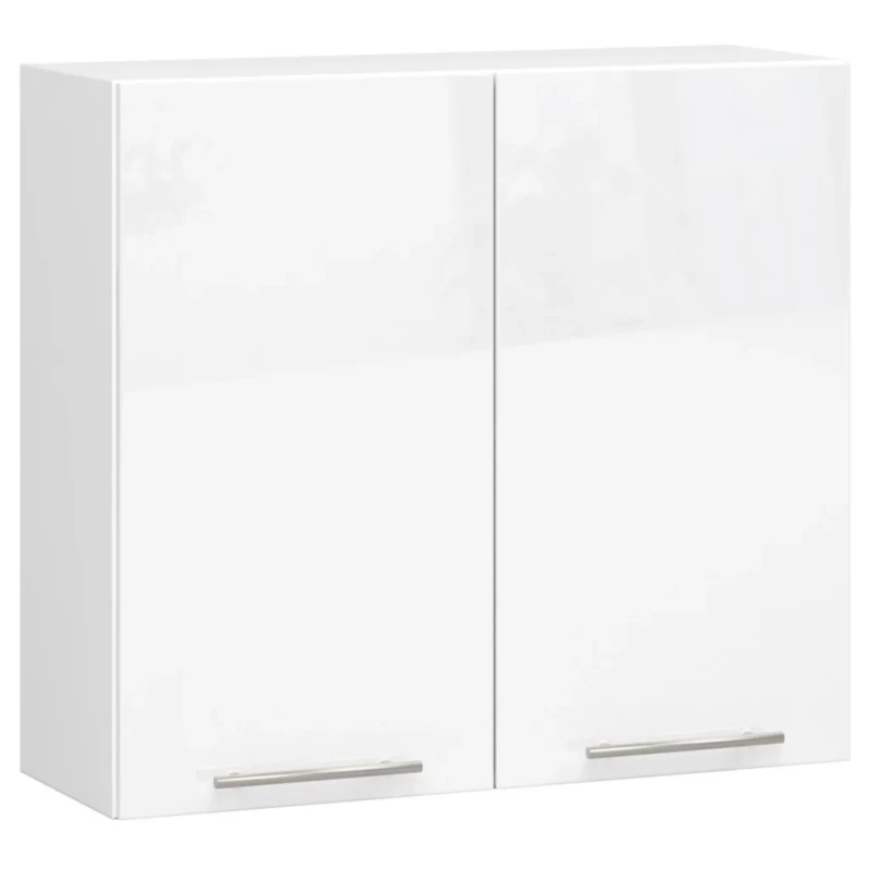 Felső konyhaszekrény 80 cm VERMINA - fehér / fényes fehér