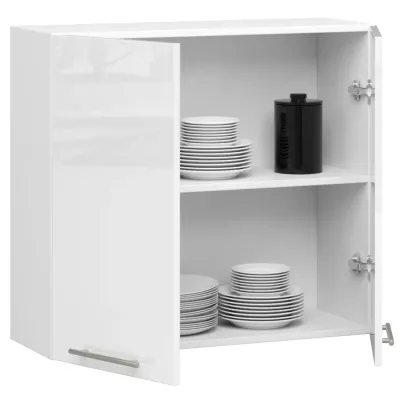 Felső konyhaszekrény 80 cm VERMINA - fehér / fényes fehér