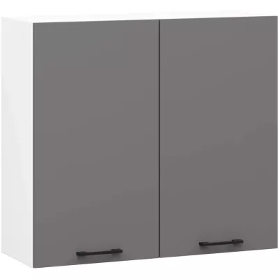 Felső konyhaszekrény 80 cm VERMINA - fehér / szürke